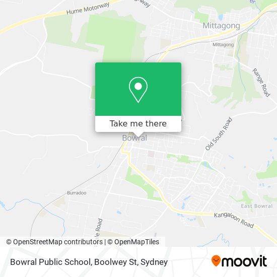 Mapa Bowral Public School, Boolwey St