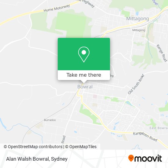 Mapa Alan Walsh Bowral