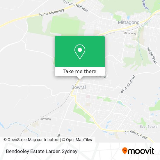 Mapa Bendooley Estate Larder