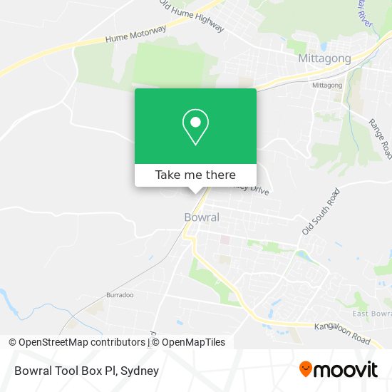 Mapa Bowral Tool Box Pl