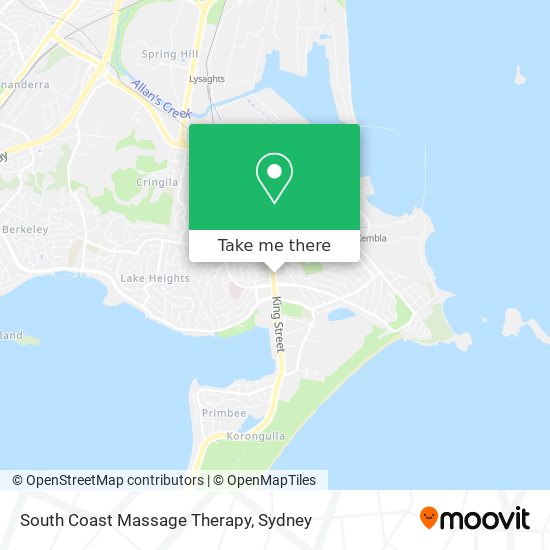 South Coast Massage Therapy map