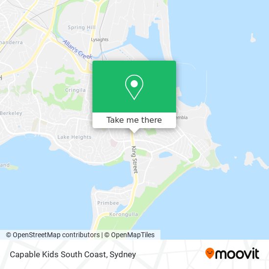 Mapa Capable Kids South Coast