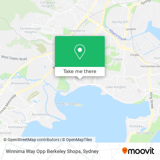 Winnima Way Opp Berkeley Shops map