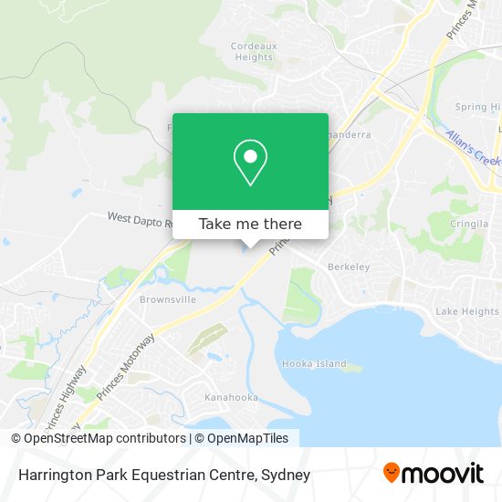 Harrington Park Equestrian Centre map