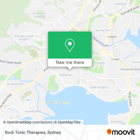 Bodi Tonic Therapies map