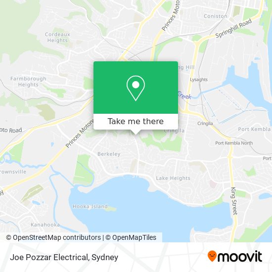 Mapa Joe Pozzar Electrical
