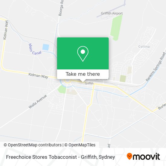 Freechoice Stores Tobacconist - Griffith map