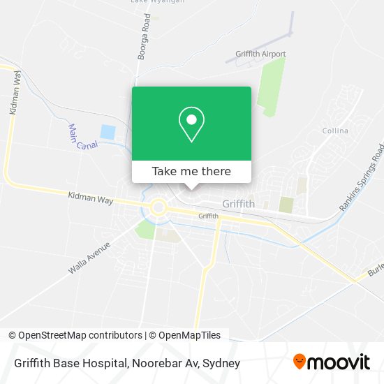 Griffith Base Hospital, Noorebar Av map
