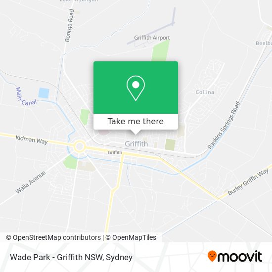Wade Park - Griffith NSW map