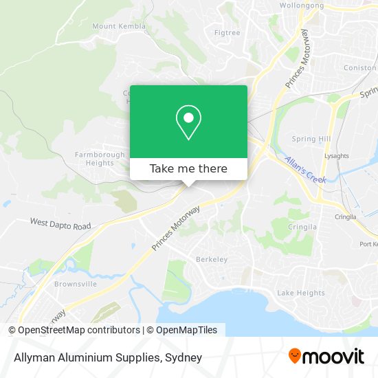 Mapa Allyman Aluminium Supplies