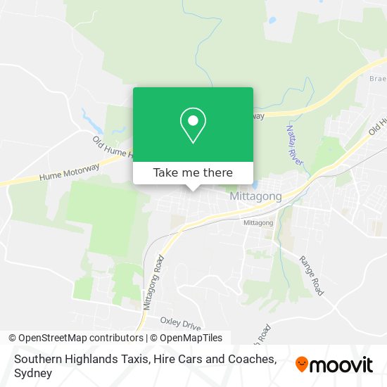 Southern Highlands Taxis, Hire Cars and Coaches map