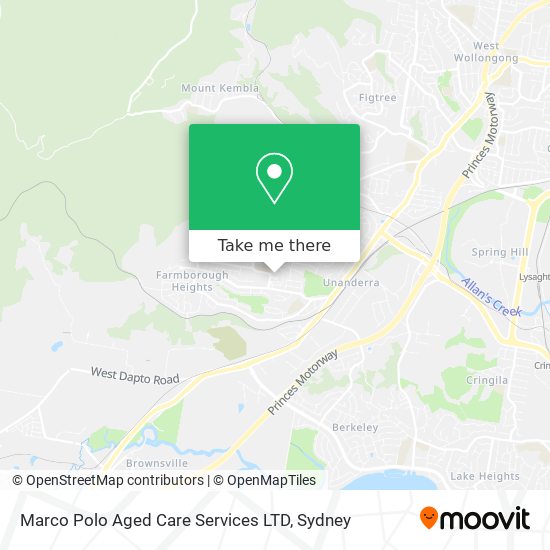 Mapa Marco Polo Aged Care Services LTD