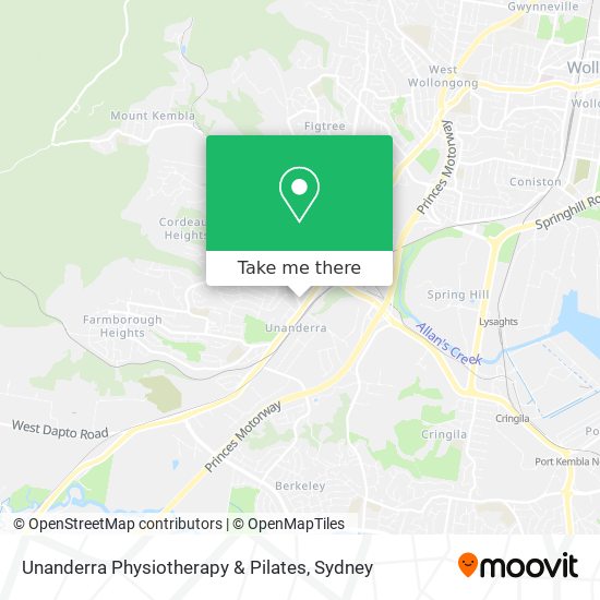 Unanderra Physiotherapy & Pilates map