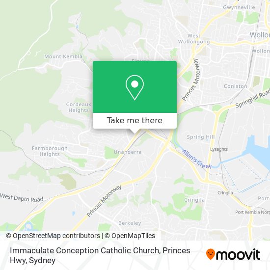 Immaculate Conception Catholic Church, Princes Hwy map