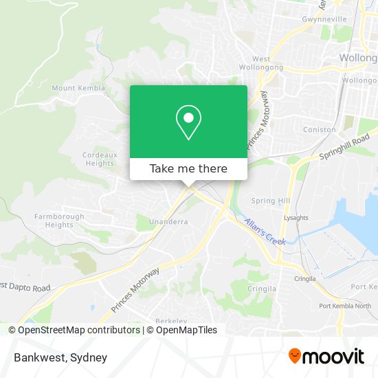 Mapa Bankwest