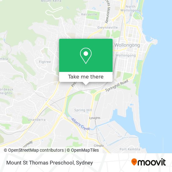 Mount St Thomas Preschool map