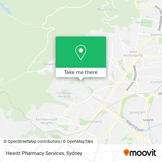 Mapa Hewitt Pharmacy Services