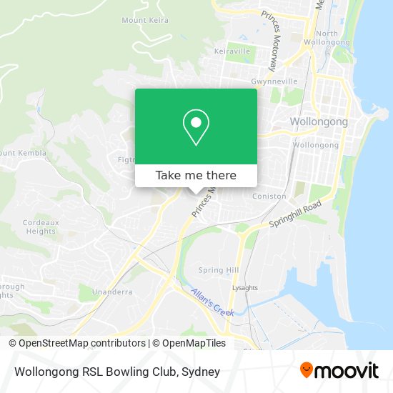 Wollongong RSL Bowling Club map