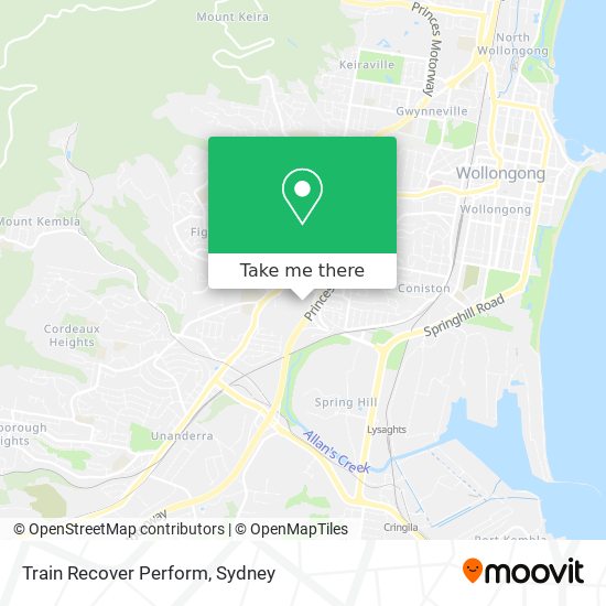 Train Recover Perform map