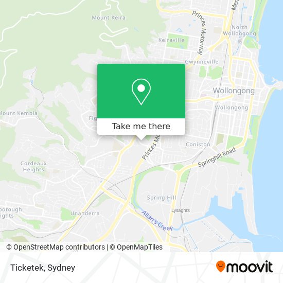 Ticketek map