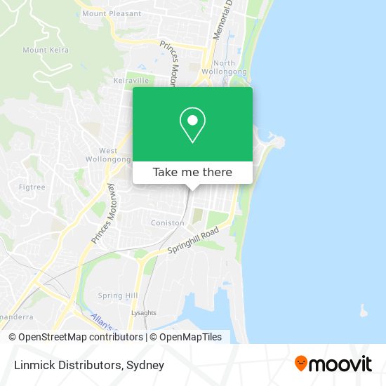 Linmick Distributors map