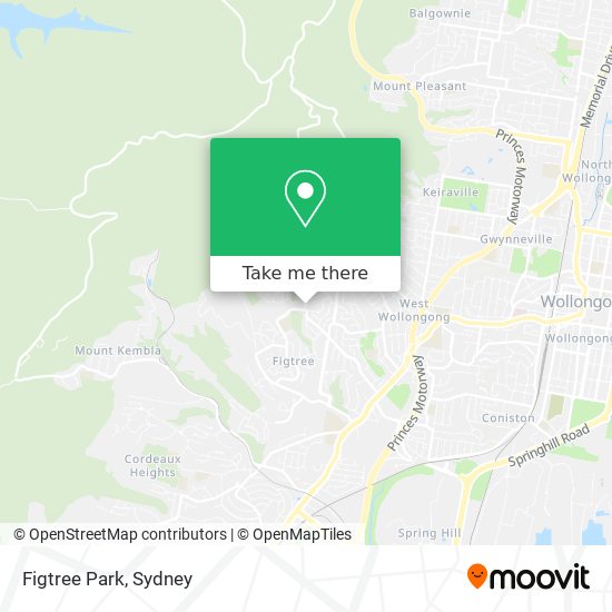 Mapa Figtree Park