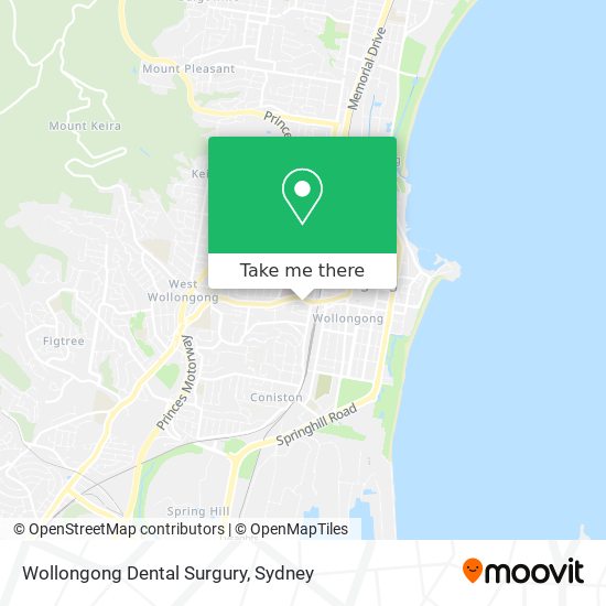 Wollongong Dental Surgury map