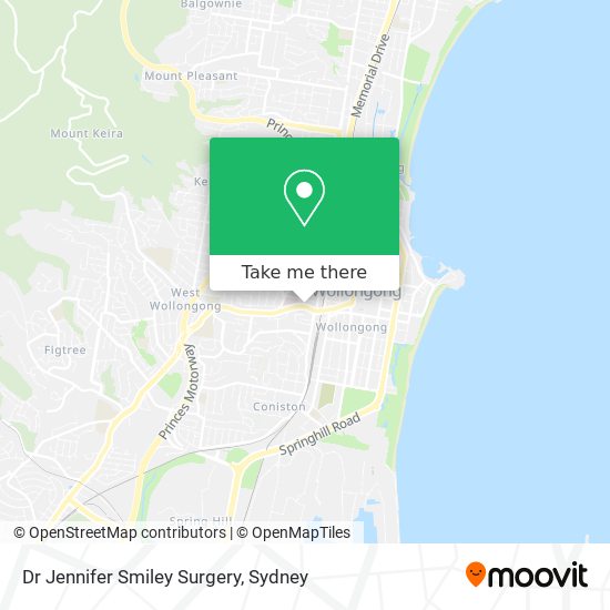 Dr Jennifer Smiley Surgery map