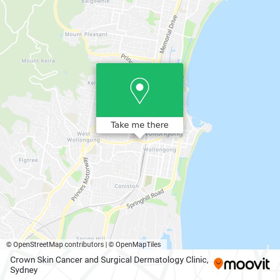 Mapa Crown Skin Cancer and Surgical Dermatology Clinic