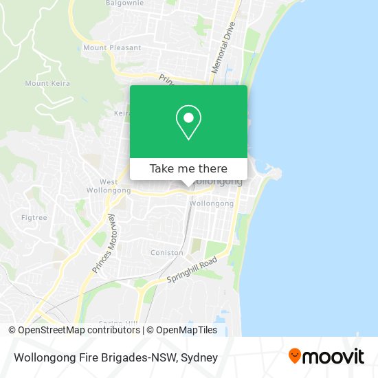 Wollongong Fire Brigades-NSW map