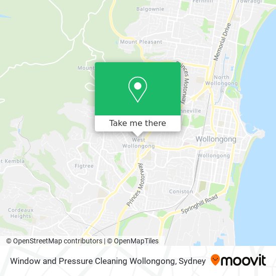 Window and Pressure Cleaning Wollongong map