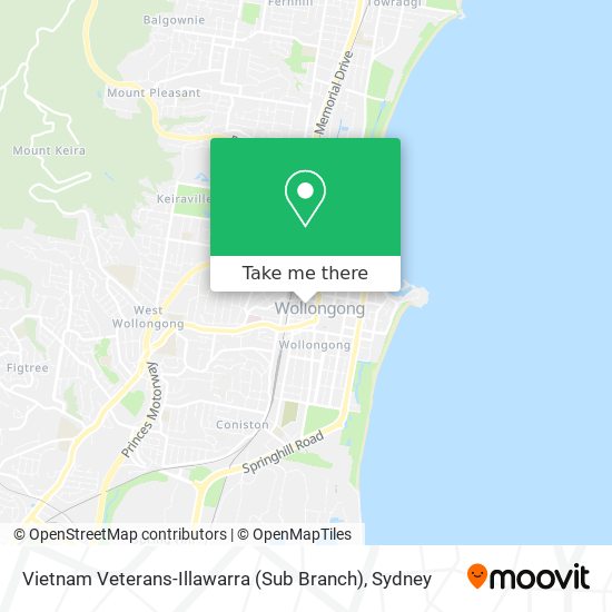 Vietnam Veterans-Illawarra (Sub Branch) map