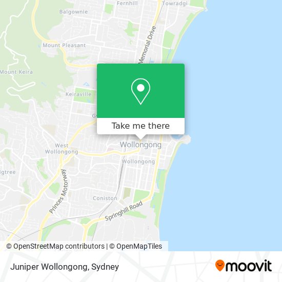 Juniper Wollongong map