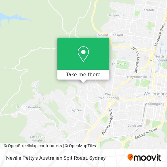 Neville Petty's Australian Spit Roast map
