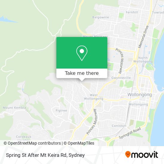 Spring St After Mt Keira Rd map