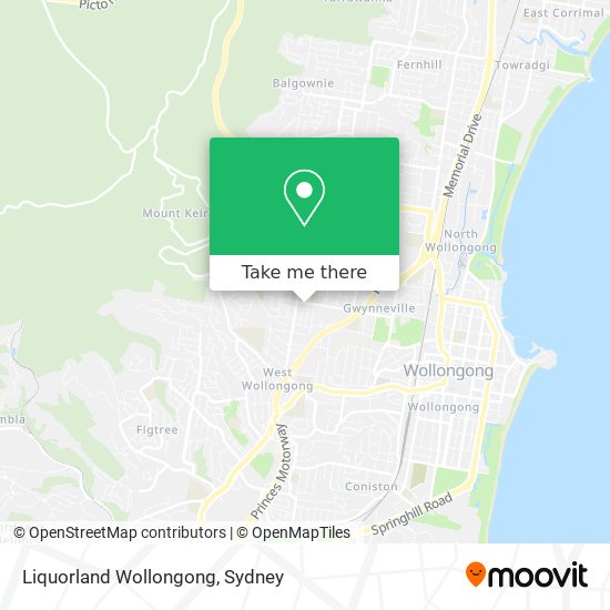 Liquorland Wollongong map