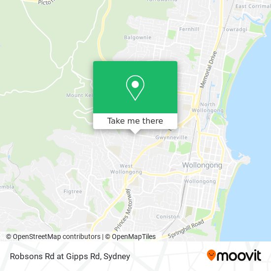 Robsons Rd at Gipps Rd map