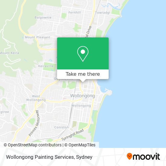 Mapa Wollongong Painting Services