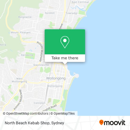 Mapa North Beach Kebab Shop