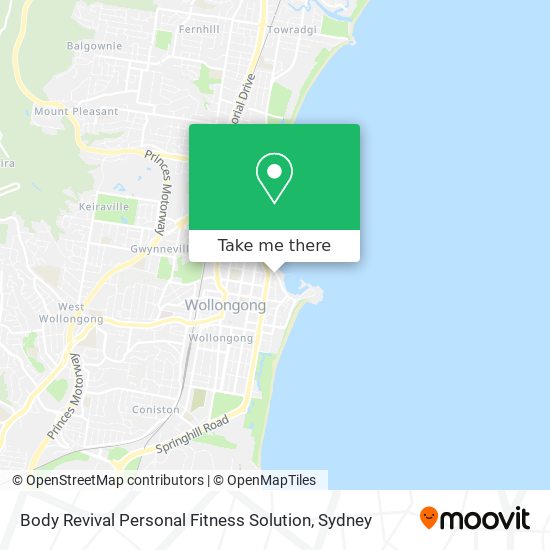 Body Revival Personal Fitness Solution map