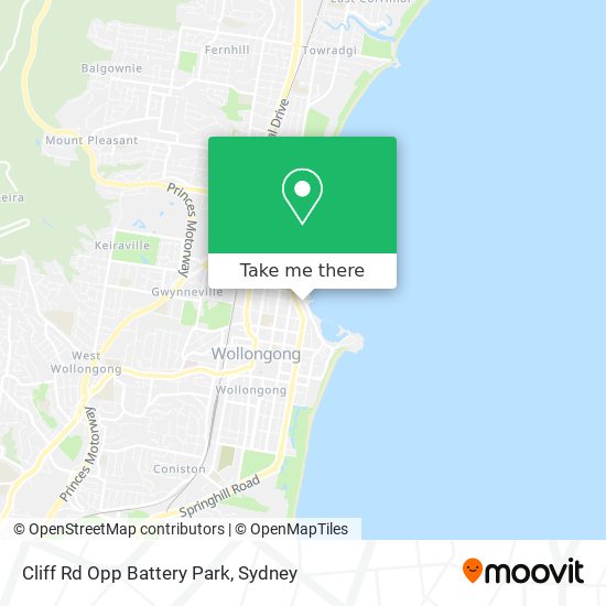 Mapa Cliff Rd Opp Battery Park