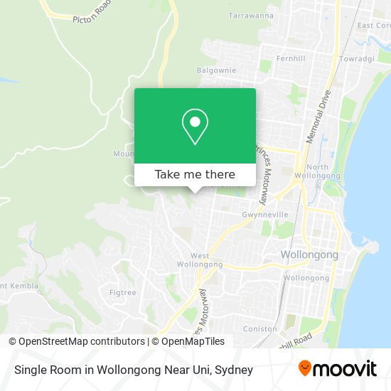 Single Room in Wollongong Near Uni map