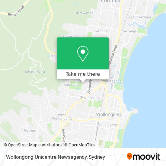 Wollongong Unicentre Newsagency map