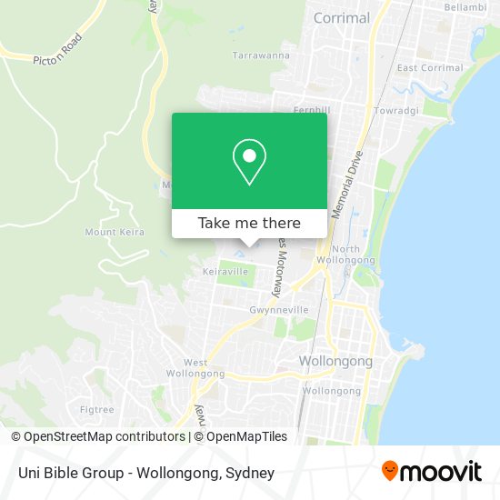 Mapa Uni Bible Group - Wollongong