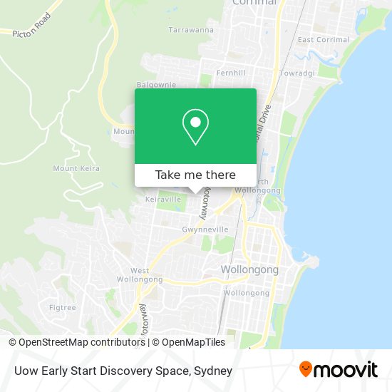 Mapa Uow Early Start Discovery Space