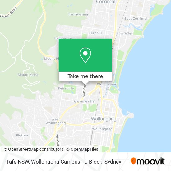 Tafe NSW, Wollongong Campus - U Block map