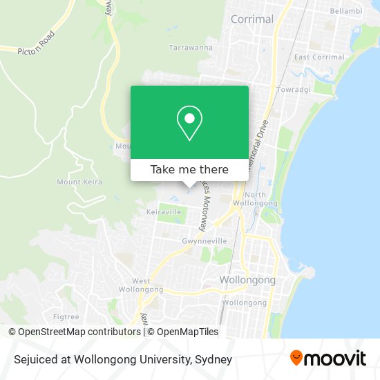 Sejuiced at Wollongong University map