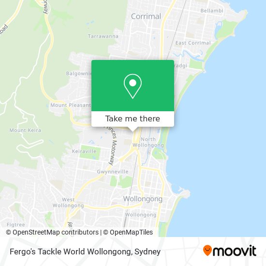 Fergo's Tackle World Wollongong map