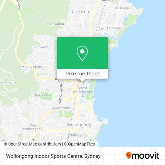 Mapa Wollongong Indoor Sports Centre