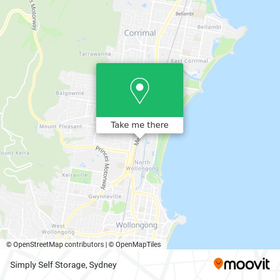 Simply Self Storage map